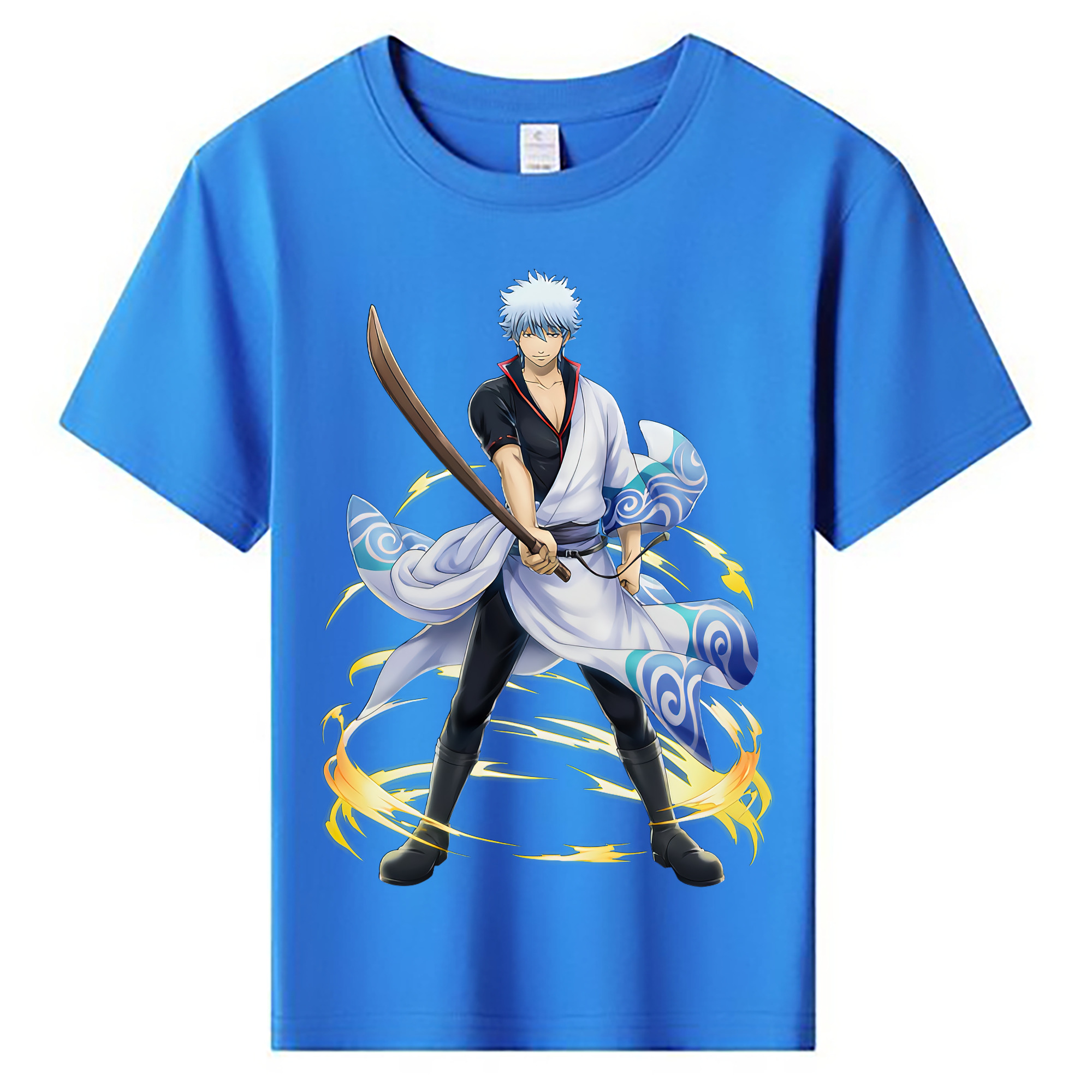 （画像用） ぎんたま 坂田銀時（さかたぎんとき） 神楽 志村新八（しむら しんぱち） GINTAMA Sakata Gintoki Kagura Shimura Shinpachi 綿100％キッズTシャツ（フロントプリント）